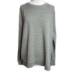Faherty crewneck sweater herringbone gray‎ Sz XL